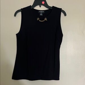 Black Tank Top with Gold Accent